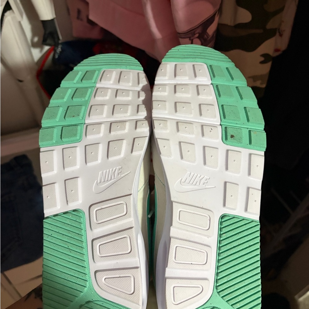 Nike Women's White and Mint Green Sneakers - Picture 3 of 4